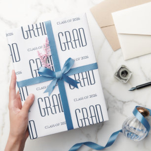 Afscheidsklas 2026 Feest Minimalistisch  Cadeaupapier