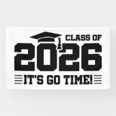Afscheidsklas 2026 Grappige Graad Uitdrukking Spandoek (Horizontaal)