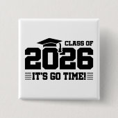 Afscheidsklas 2026 Grappige Graad Uitdrukking Vierkante Button 5,1 Cm (Voorkant)