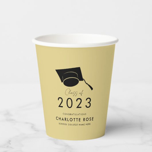 Afscheidsklas 2026 Script Grad Feest Papieren Bekers (Voorkant)
