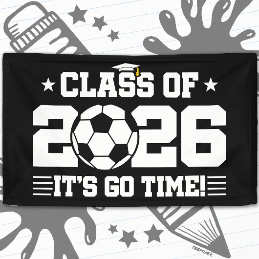 Afscheidsklas 2026 Voetbal Afstudeerquote 'Het Is  Spandoek