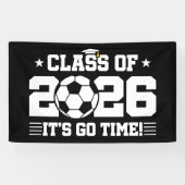Afscheidsklas 2026 Voetbal Afstudeerquote 'Het Is  Spandoek (Horizontaal)