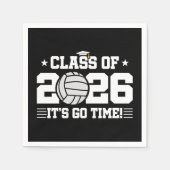 Afscheidsklas 2026 Volleybal Afstuderen Het Is Tij Servet (Voorkant)