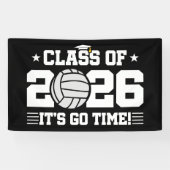 Afscheidsklas 2026 Volleybal Het Is Tijd Spandoek (Horizontaal)