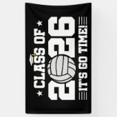 Afscheidsklas 2026 Volleybal Het Is Tijd Spandoek (Verticaal)