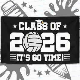 Afscheidsklas 2026 Volleybal Het Is Tijd Spandoek