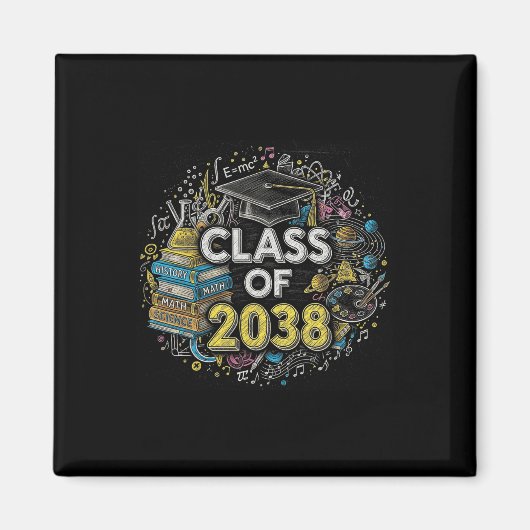 Afscheidsklas van 2038 Groei Met Me School Ck Naar Magneet (Voorkant)