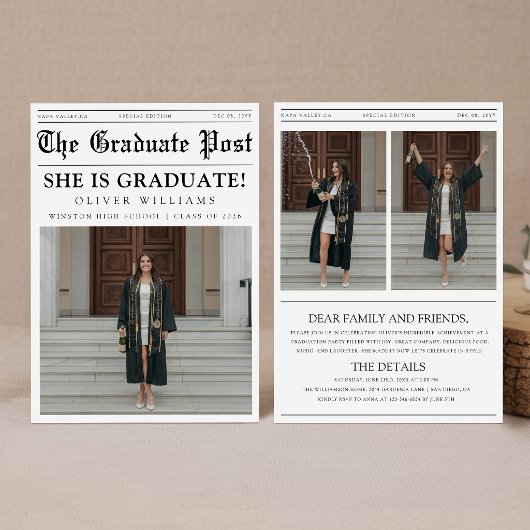 Afscheidskrant Unieke Leuke Fotocollage Kaart