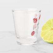 Afscheidskus voor de juffrouw vrijgezellenfeest shot glas (Links)