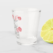 Afscheidskus voor de juffrouw vrijgezellenfeest shot glas (Rechts)