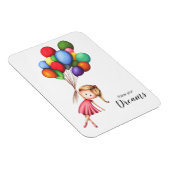 Afscheidsmeisje met ballonnen Aanmoediging Magneet (Rechterzijde)
