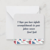 Afscheidsnotitiekaart Notitiekaartje (Achterkant)