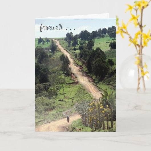 afscheidspad kaart (Gele Bloem)
