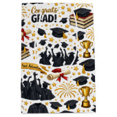 Afscheidspapier voor afgestudeerden medium cadeauzakje (Voorkant)
