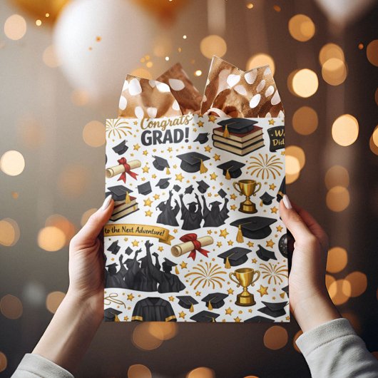 Afscheidspapier voor afgestudeerden medium cadeauzakje