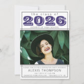 Afscheidspartij 2026 Open Huis Foto Paars Kaart (Voorkant)