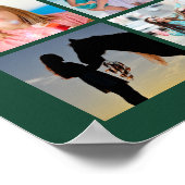 Afscheidspartij 55 Foto Collage Groen Poster (Hoek)