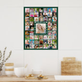 Afscheidspartij 55 Foto Collage Groen Poster (Keuken)
