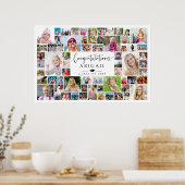 Afscheidspartij 64 Foto Collage Herinnering Poster (Keuken)