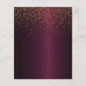 Afscheidspartij bordeauxrood budget uitnodiging 20 flyer (Achterkant)