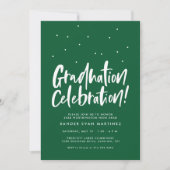 Afscheidspartij drie foto leuk groen confetti kaart (Voorkant)