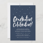 Afscheidspartij drie foto leuk marineconfetti kaart (Voorkant)