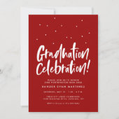 Afscheidspartij drie foto leuk rood confetti kaart (Voorkant)