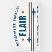 Afscheidspartij F-16 Gevechtsvliegtuig Spandoek (Verticaal)