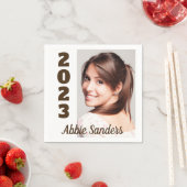 Afscheidspartij Foto Kies Achtergrondkleur Servetten (Insitu)