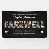 Afscheidspartij Fotocollage Collega Pensioen Spandoek (Horizontaal)