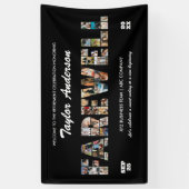 Afscheidspartij Fotocollage Collega Pensioen Spandoek (Verticaal)