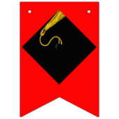 Afscheidspartij Gefeliciteerd Rood Vlaggetjes (Eerste vlag)