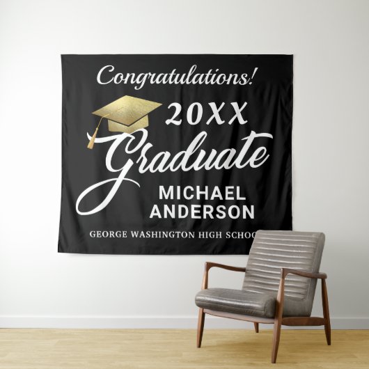 Afscheidspartij Gouden Mut Persoonlijke Achtergron Wandkleed (In Situ (horizontaal))