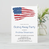 Afscheidspartij Militair VS Amerikaanse Vlag Feest Kaart (Staand voorkant)