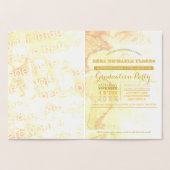 Afscheidspartij paspoort goud folie Foliekaart Folie Kaarten (Binnen)