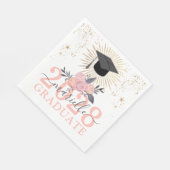 Afscheidspartij Roze Script Handtekening Servet (Hoek)