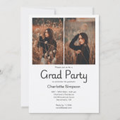 Afscheidspartij Script Cursief Minimaal 11 Foto Kaart (Achterkant)