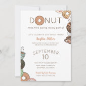 Afscheidspartij Uitnodiging Cute Donuts (Voorkant)