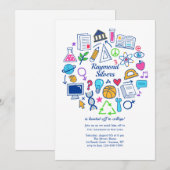 Afscheidspartij voor de universiteit kaart (Voorkant / Achterkant)