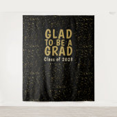 Afscheidspartij Zwart Goud Foto Achtergrond Wandkleed (Voorkant)