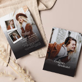 Afscheidsparty 2025 Foto Collage Modern Afstuderen Kaart