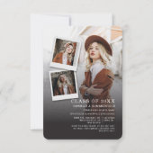 Afscheidsparty 2025 Foto Collage Modern Afstuderen Kaart (Voorkant)