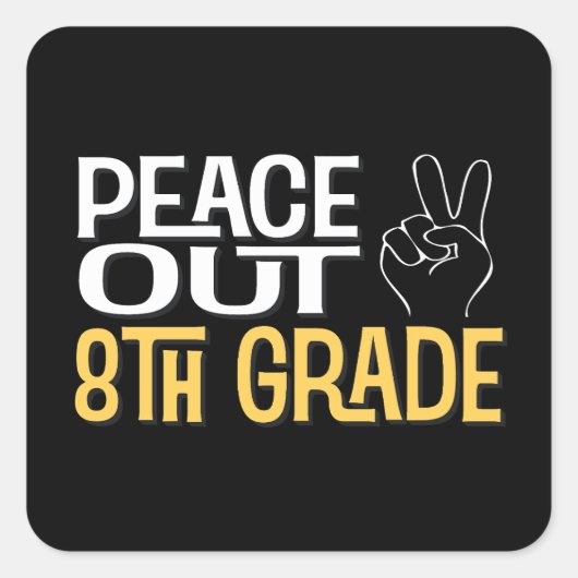 Afscheidsparty 8e klas eindexamen vierkante sticker (Voorkant)