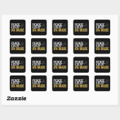 Afscheidsparty 8e klas eindexamenfeestje vierkante sticker (Vel)