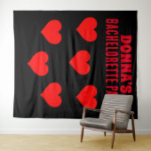 AFSCHEIDSPARTY BRUID BACKDROP AANGEPASTE WANDTAPij Wandkleed (In Situ (horizontaal))