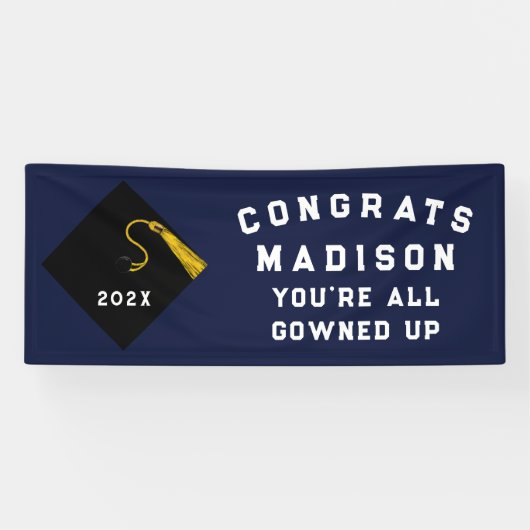 Afscheidsparty Diploma-uitreiking 2026 Spandoek (Horizontaal)