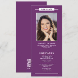 Afscheidsparty Eenvoudig Modern Foto QR Code Kaart