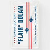 Afscheidsparty F-16 Gevechtsvliegtuig Spandoek (Verticaal)