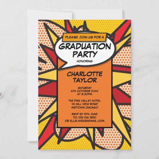 Afscheidsparty Klas van 2022 Modern Plezierig Stij Kaart (Voorkant)