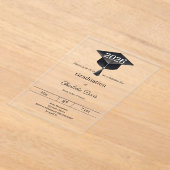 Afscheidsparty klas van 2026 helder luxe acryl uitnodigingen (Laagn)